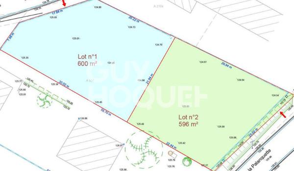 Agréable terrain plat constructible