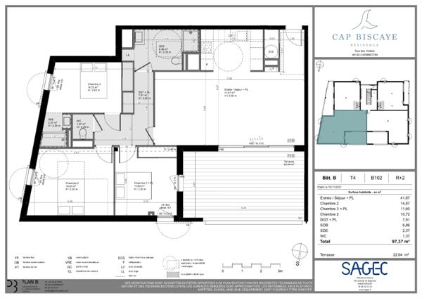 Achat appartement Capbreton - 4 pièce(s) - 90 m² - 790 000 €