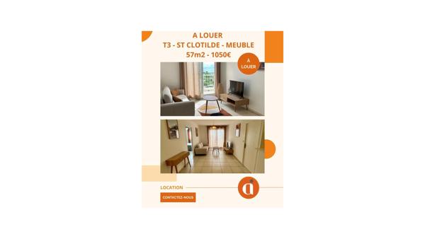 T3 3 pièces - 57m² Sainte Clotilde (97490)