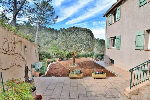 Maison à vendre à pied du village BOUC BEL AIR (13), vue nature, 160 m2, 5 chambres, piscine, jardin 500 m2, sous-sol