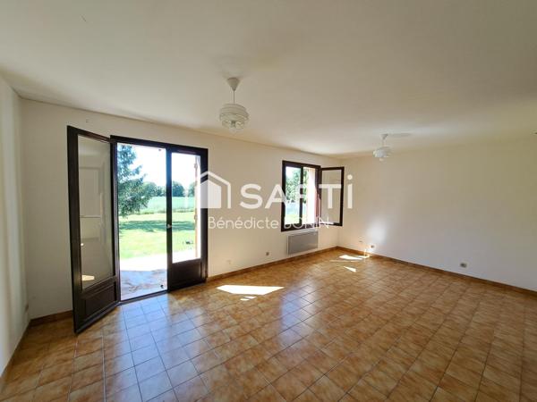 Maison de plain-pied avec 3 chambres et jardin