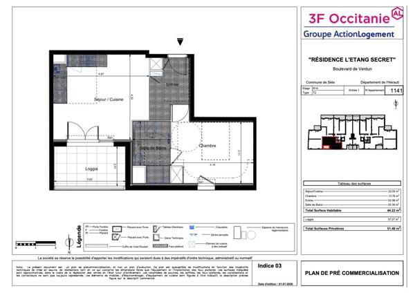 APPARTEMENT N° 1141