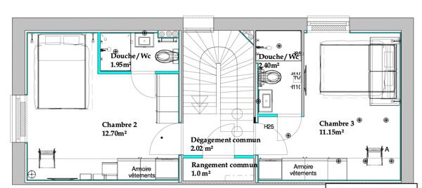 Immeuble de 5 studios