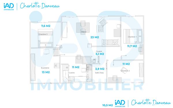 Maison à vendre 4 pièces 76 m² Le Bosc du Theil