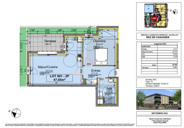 appartement à vendre 2 pièces ROUSSILLON (38)