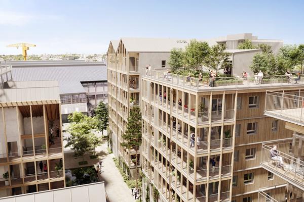 Appartement 4 chambres ile de Nantes 94m² grande terrasse A603- Nantes Sud