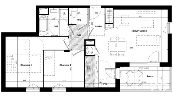 Appartement à vendre 3 pièces 65 m² Sainte-Foy-lès-Lyon