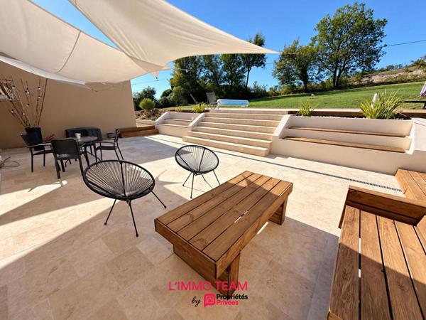 Villa contemporaine T4 avec piscine sur 13000m² de terrain au calme à 10 minutes de CAHORS