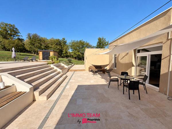 Villa contemporaine T4 avec piscine sur 13000m² de terrain au calme à 10 minutes de CAHORS