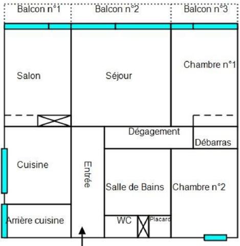 44400 REZE REZE CROIX DE REZE - Appartement 4 pièces 80 m²