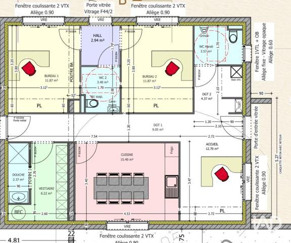 Location bureaux 84 m² Maisdon-sur-Sèvre