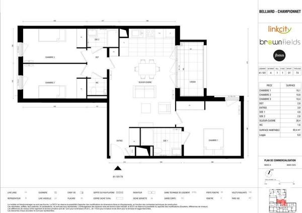 Appartement à vendre 4 pièces 83 m² Paris 18