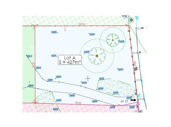 TULIPE : un terrain à bâtir de 427 m² avec une façade de 18,2 m