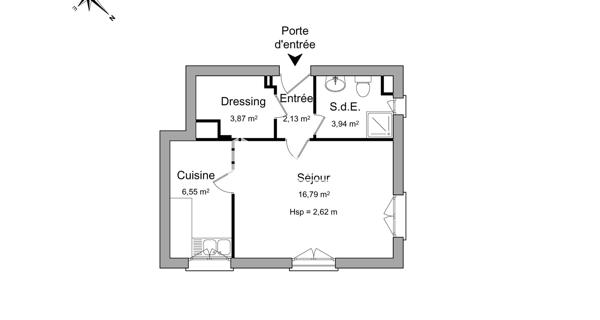Location Studio 33.28 m² - Fontenay-aux-roses 92260