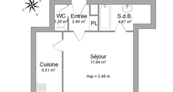 À vendre Studio 32 m² - Paris 75018