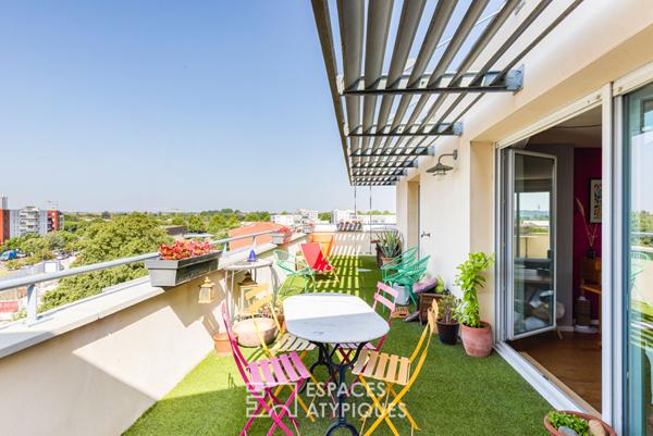 Appartement et son toit terrasse à Toulouse
