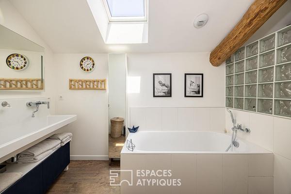 Ancienne ferme rénovée avec patio