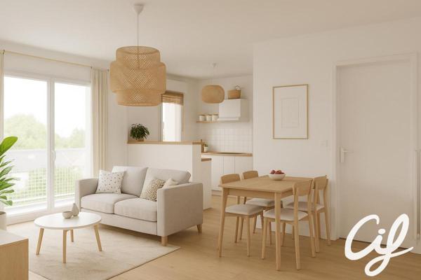 Appartement T3 NANTES Galarne - 66.86 m2  210 000 Euros