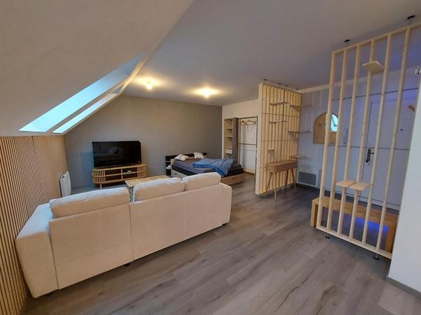 À saisir : Appartement type loft vendu meublé avec place de parking couverte et sécurisé