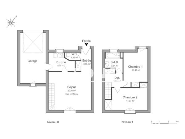 Location Maison 3 pièces 62.25 m² - 48 RUE DES FOUGERES Mignaloux Beauvoir 86550