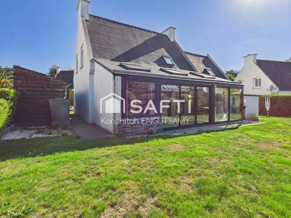 Maison de 115m² sur un terrain de 490m², 3 chambres avec garage et véranda chauffée