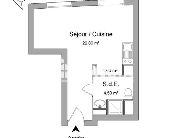 Location Studio 28.3 m² - 8 BOULEVARD VILLEBOIS MAREUIL Rennes 35000