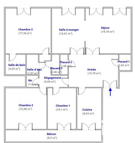 Location appartement 4 pièces 119 m² Marseille 7