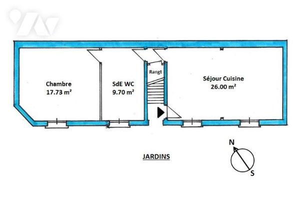 PERNETY - 2 pièces 54,30 m² + Jardin 25 m²