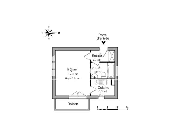 Location Studio 25.81 m² - 31 RUE PHILIPPE DESPORTES Chartres 28000