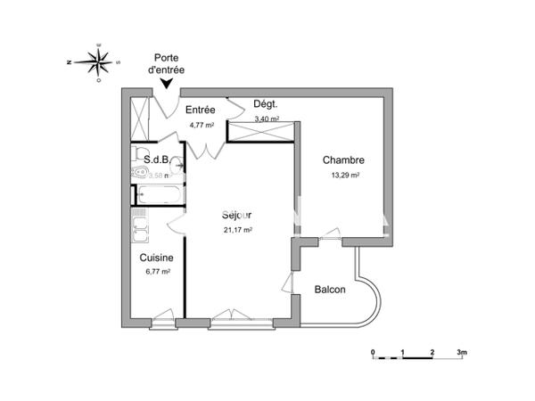 Location Appartement 2 pièces 52.98 m² - 530 RUE DU MONTASINOS Montpellier 34090