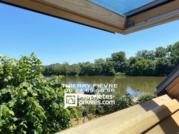 A VENDRE 37140 Chouzé sur Loire Maison de village 5 pièces , 115 m2 , 3 chambres  avec patio et spa