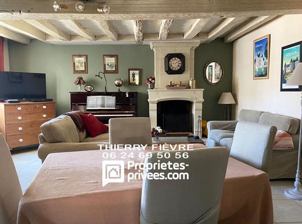 A VENDRE 37140 Chouzé sur Loire Maison de village 5 pièces , 115 m2 , 3 chambres  avec patio et spa