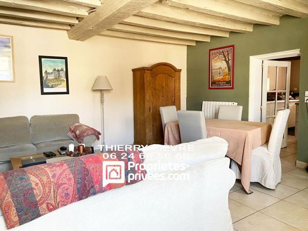 A VENDRE 37140 Chouzé sur Loire Maison de village 5 pièces , 115 m2 , 3 chambres  avec patio et spa