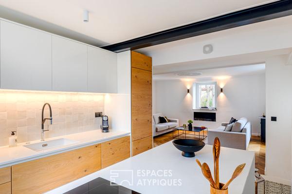 L’Élégance Mansart et son Jardin de pierre ; Coeur Historique de Maule