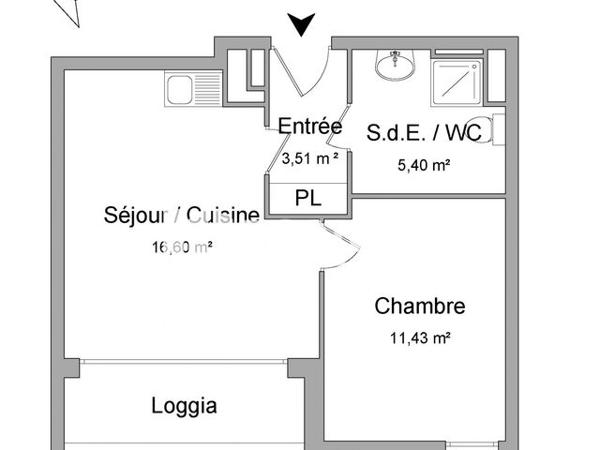 Location Appartement 2 pièces 36.9 m² - VILLA RICHELIEU Livry Gargan 93190