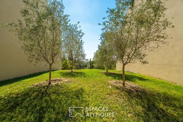 Appartement contemporain avec vue extérieur au calme