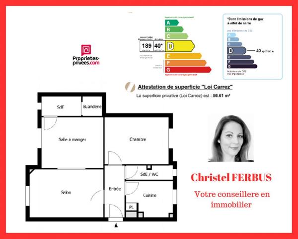 93250 VILLEMOMBLE - Appartement  3 pièces- 1 chambres -cave