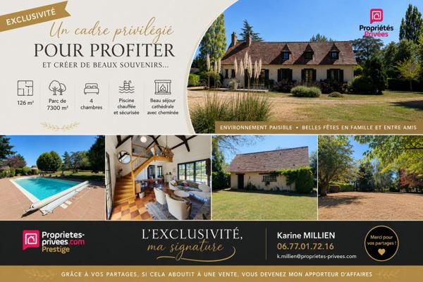 VERNEUIL D'AVRE ET D'ITON 27130 Maison individuelle - 1 étage - 4 chambres - Dépendance - Piscine chauffée et sécurisée - Terrain - 448000  HAI