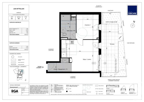 Appartement F2 à vendre  2 pièces - 46,63 m 2   SARZEAU  - 56