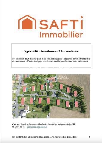 Lot de 26 maisons toutes louées – Rentabilité 9 %