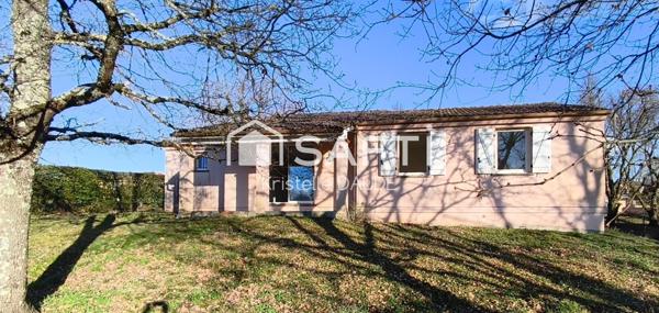 Maison de plain pied, trois chambres et garage attenant