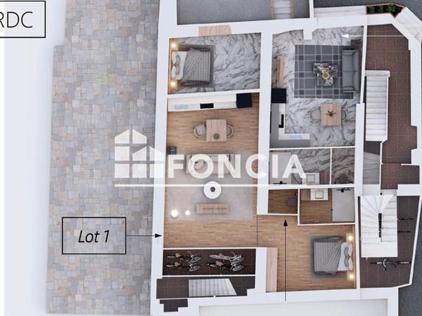 À vendre Appartement 2 pièces 48 m² - Laval 53000