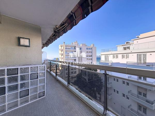 JUAN LES PINS 3 PIECES GARAGE ET CAVE VUE MER