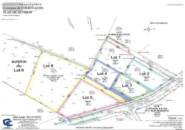 Terrain à Batir à vendre à Courtillers dans la Sarthe (72300), ref : 72068-723