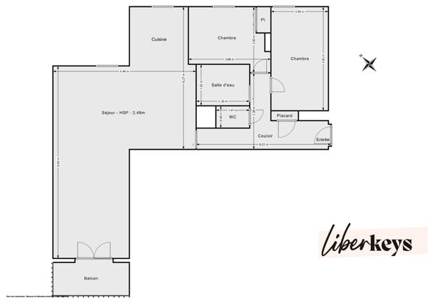 Grand appartement T3 traversant de 82m² - Coeur quartier Vaise