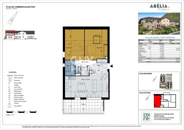Appartement T3 de 65.1 M² Lot N° B101