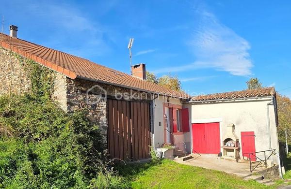 Votre prochain chez vous ou votre résidence secondaire à petit prix !
Cette maison en pierre de 90 m2 habitable est située dans un hameau sympathique et calme sur la commune de Saint Bonnet de Bellac (87300).

- Au rez-de-chaussée, une pièce de vie de 29 m2, une SDB de 6.5 m2 avec douche, meuble simple vasque et WC, 
Un palier après 4 marches dessert une pièce servant de chambre mais de seulement 7.3 m2 puis un salon lumineux de 15 m2 suivi d’une possible cuisine extérieure en travaux avec sortie sur le terrain. 

- À l'étage, 2 grandes chambres de 16 m2 chacune.

L'ensemble des ouvertures est en double vitrage PVC (hormis dans une chambre). 

- Deux grandes dépendances attenantes de 44 et 60 m2, cette dernière contenant un cellier fermé de 11.9 m2 accueillant le ballon d'eau chaude, un WC et les branchements nécessaires en eau et électricité. 

- Cette maison nécessite des travaux mais offre de grandes possibilités d'extension de la surface habitable grâce à ses dépendances, d'ailleurs, il est à noter qu'une ouverture a été créée pour relier la pièce de vie avec la grange de 44 m2 (alimentée en eaux et électricité).

Le terrain de 374 m2 situé en hauteur par rapport à la route ajoute une certaine intimité. 
Également, une terrasse de 18 m2 bétonnée avec barbecue et bac à eau est bien agréable.
Le stationnement est possible devant la grange.

Les bâtiments sont sains et une grande partie de la toiture a été refaite depuis 2010. 
Raccordement au tout à l'égout. 

Toutes nécessités à environ 10kms.

Non soumise au DPE, chauffage inexistant, toutefois la cheminée est tubée pour accueillir un poêle à granulés.

Prix du bien : 45 000,00 €
Les honoraires d'agence sont à la charge du vendeur.

Les informations sur les risques auxquels ce bien est exposé sont disponibles sur le site Géorisques : www.georisques.gouv.fr

Contact : 0621062197
Mail : d.oesterreicher@bskimmobilier.com

—----------

Your next home or second home at a low price!
This 90 m² stone house is located in a pleasant and quiet hamlet in the commune of Saint Bonnet de Bellac (87300).

On the ground floor, there is a 29 m² living room, a 6.5 m² bathroom with shower, single sink unit and toilet.
A landing after 4 steps leads to a room used as a bedroom but only 7.3 m² in size, then a bright 15 m² lounge followed by a possible outdoor kitchen under construction with access to the grounds. 

Upstairs, there are 2 large bedrooms, each 16 m² in size.

All windows are double-glazed PVC (except in one bedroom). 

Two large adjoining outbuildings of 44 and 60 m², the latter containing a closed storeroom of 11.9 m² housing the hot water tank, a WC and the necessary water and electricity connections.

This house requires some work but offers great potential for extending the living space thanks to its outbuildings. It should be noted that an opening has been created to connect the living room with the 44 m² barn (supplied with water and electricity).

The 374 m² plot of land, located above the road, adds a certain amount of privacy. 
There is also a pleasant 18 m² concrete terrace with a barbecue and water tank. 
Parking is available in front of the barn.

The buildings are in good condition and much of the roof has been redone since 2010. 
Connected to mains drainage. 

All amenities within approximately 10km away.

Not subject to energy performance certification, no heating, however the chimney is lined to accommodate a wood-burning stove.

Property price: €45,000
Agency fees payable by the seller.

Contact: 0621062197
Email: d.oesterreicher@bskimmobilier.com