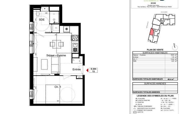 Appartement (neuf) à vendre 2 pièces 40 m² Sartrouville