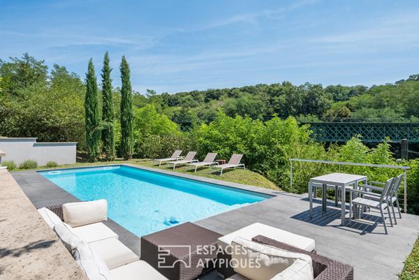 Maison du 19ème avec extension contemporaine