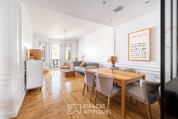Appartement rénové par architecte en dernier étage avec balcon et vue dégagée